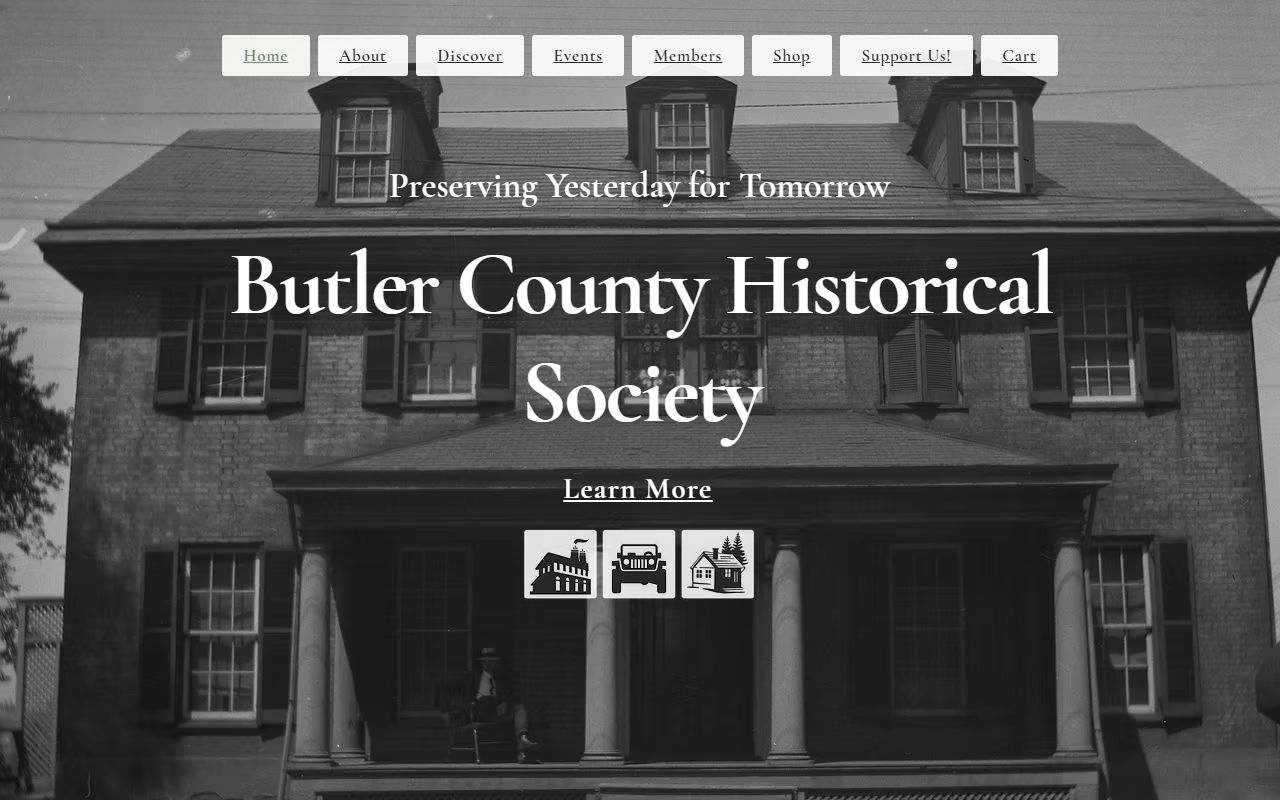 Butler County Historical Society archive building in Butler Pennsylvania for death records research